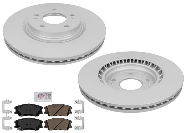 Front Coated Disc Brake Rotors & Pads for KIA Soul Turbocharged 2020 2021 2022