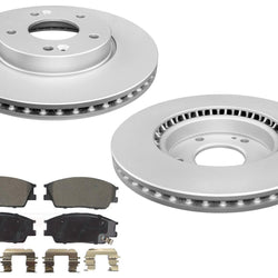 Front Coated Disc Brake Rotors & Pads for KIA Soul Naturally Aspirated 2020-2024