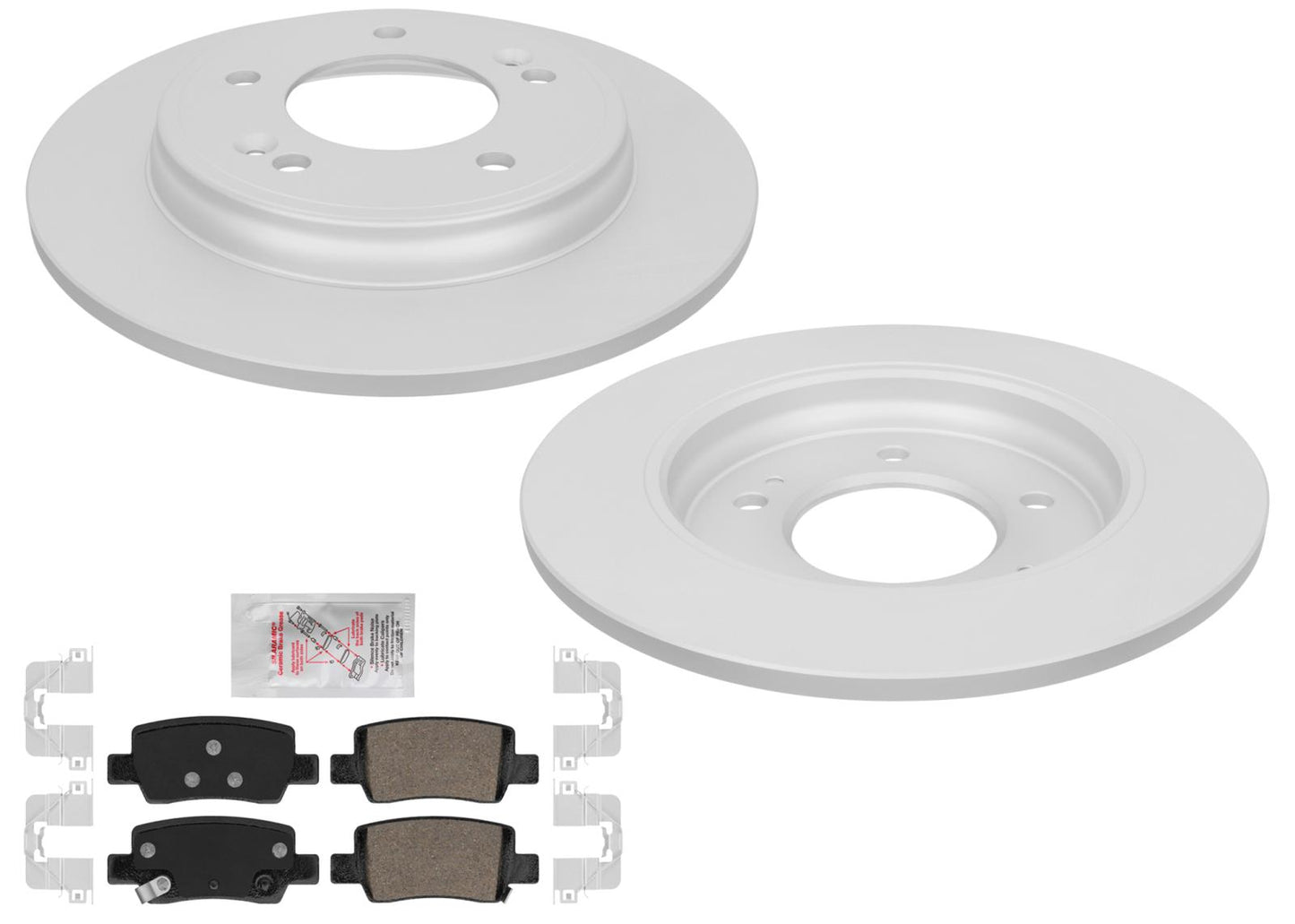 Rear Coated Disc Brake Rotors & Pads for KIA Soul 2023-2024 Naturally Aspirated