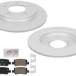 Rear Coated Disc Brake Rotors & Pads for KIA Soul 2023-2024 Naturally Aspirated