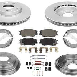 Front Disc Brake Rotors & Pads Rear Brake Drums For Hyundai Venue 2020 2022 2024