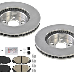 Front Coated Disc Brake Rotors & Pads for Toyota Prius 2010 2011 2012 2013 2015