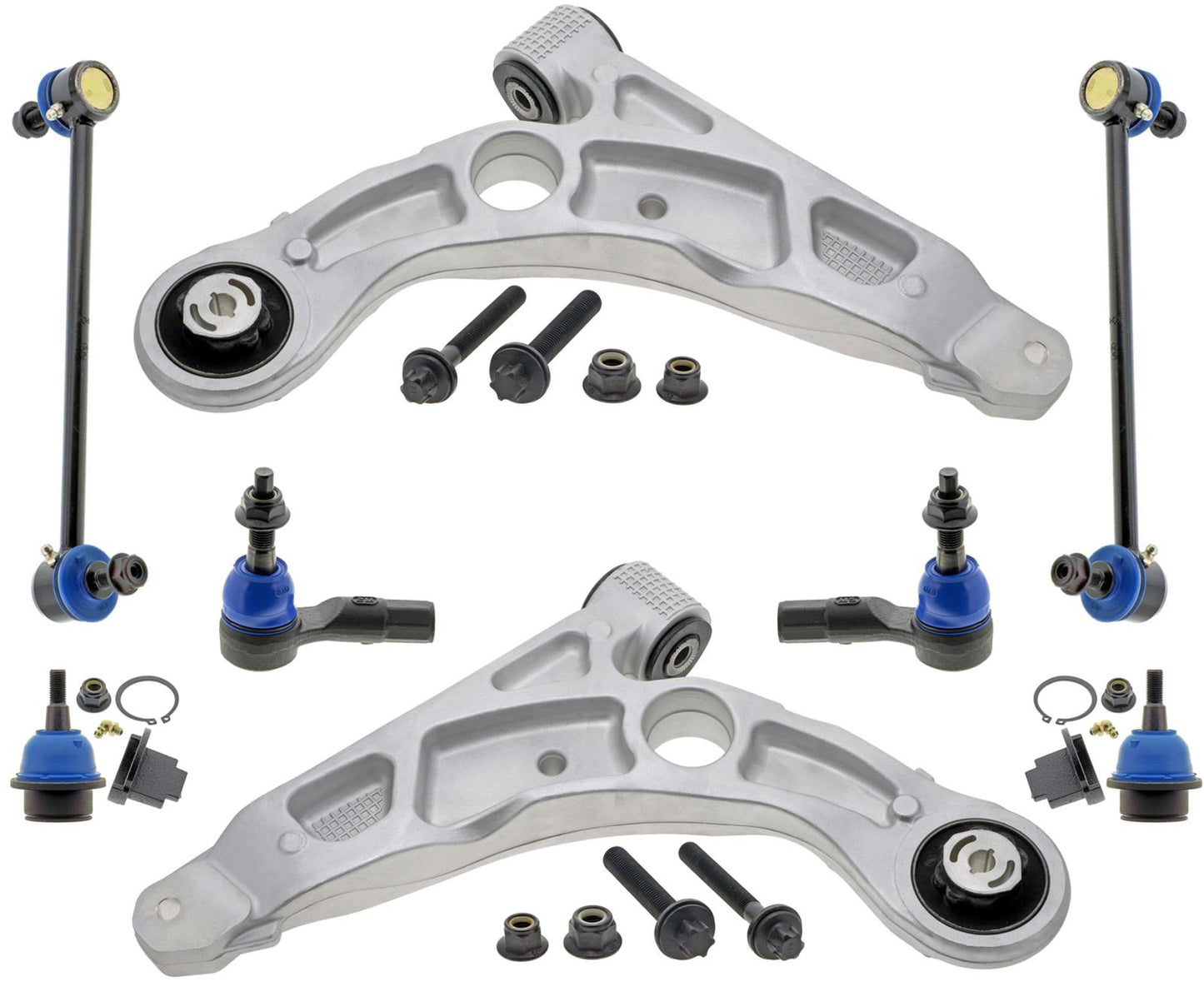 Mevotech Lower Control Arms Tie Rods & Links For Cherokee 19-23 Frnt Whel Drive