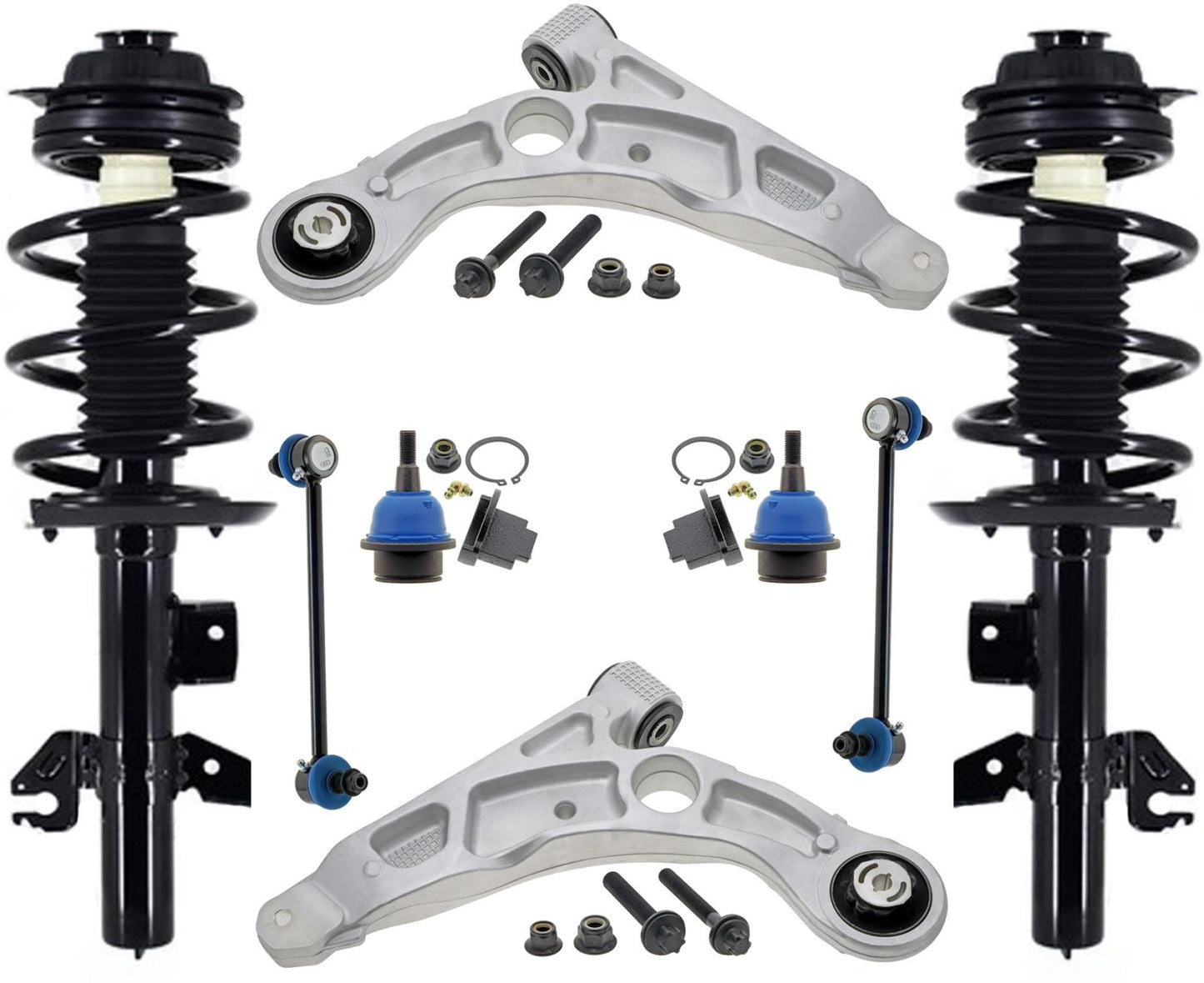 Front Struts Control Arm Ball Joint & Links For Cherokee 2019-22 All Whel Drive