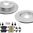 Rear Coated Disc Brake Rotors & Pads for Toyota Prius 2010 2011 2012 2013 2015