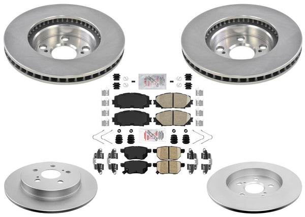 Coated Disc Brake Rotors Brake Pads for Toyota Prius 2010 2011 2012 2013 2015