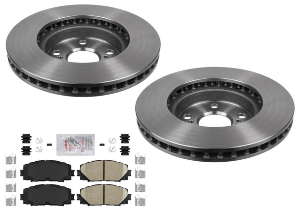Front Performance Disc Brake Rotors & Pads for Toyota Prius 2010 2012 2013 2015