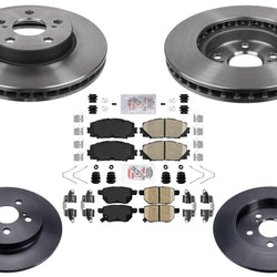 Performance Disc Brake Rotors Brake Pads for Toyota Prius 2010 2012 2013 2015