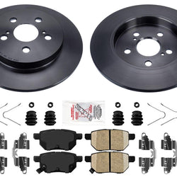 Rear Performance Disc Brake Rotors & Pads for Toyota Prius 2010 2012 2013 2015