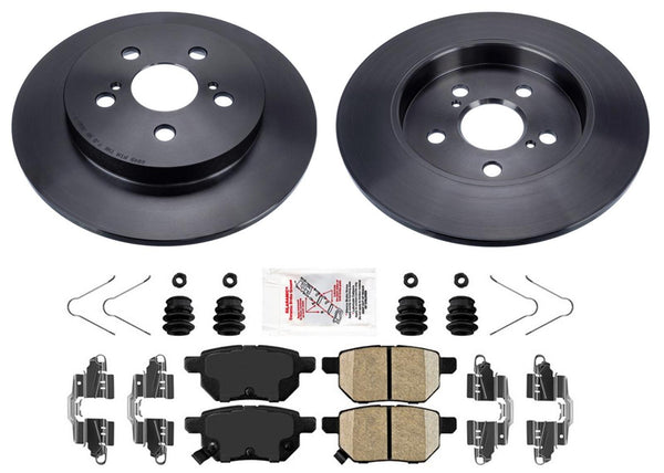 Rear Performance Disc Brake Rotors & Pads for Toyota Prius 2010 2012 2013 2015