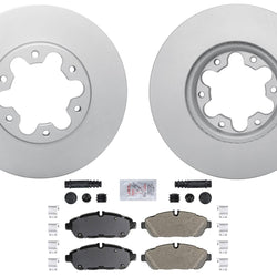 Front Coated Disc Brake Rotors Pads For Ford Transit 250 350 6 Bolt 2020-2024