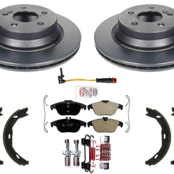 Rear Disc Brake Rotors Brake Pads Parking Shoes for Mercedes Benz C350 2008-2015