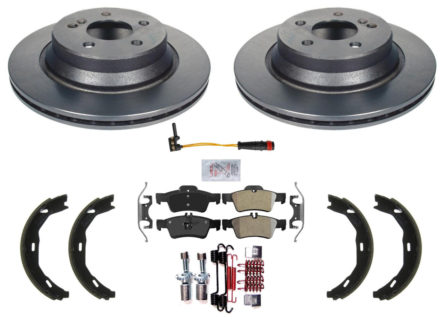 Rear Disc Rotors Brake Pads for Mercedes Benz E350 2010-2014 4Door 4Matic