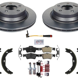 Rear Disc Rotors Brake Pads for Mercedes Benz E350 2010-2014 4Door 4Matic