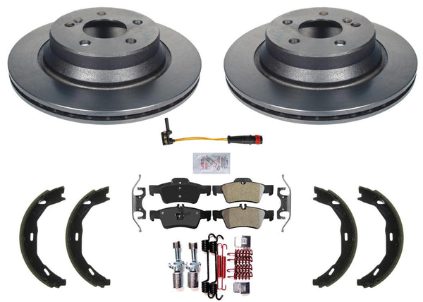 Rear Disc Rotors Brake Pads for Mercedes Benz E350 2010-2014 4Door 4Matic