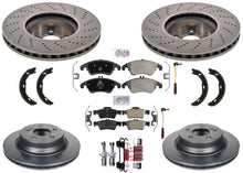 Drilled Frt Brake Disc Rotors Pads for Mercedes Benz E350 2010-2014 4Door 4Matic