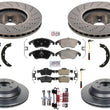 Drilled Frt Brake Disc Rotors Pads for Mercedes Benz E350 2010-2014 4Door 4Matic