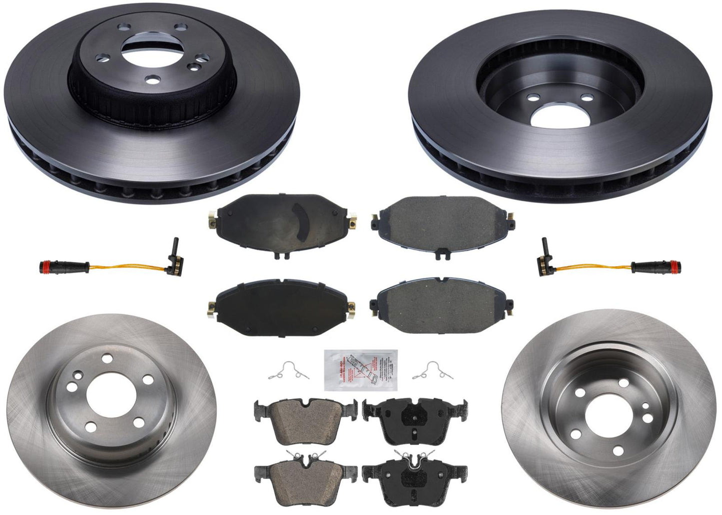 Front & Rear Disc Brake Rotors Pads for Mercedes Benz Base C300 2017-2018