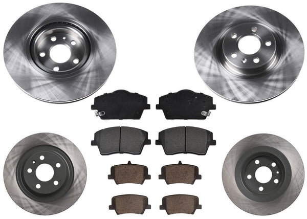 322MM Front 302MM Rear Disc Brake Rotors Pads For Volvo XC40 Hybrid 2019-2025