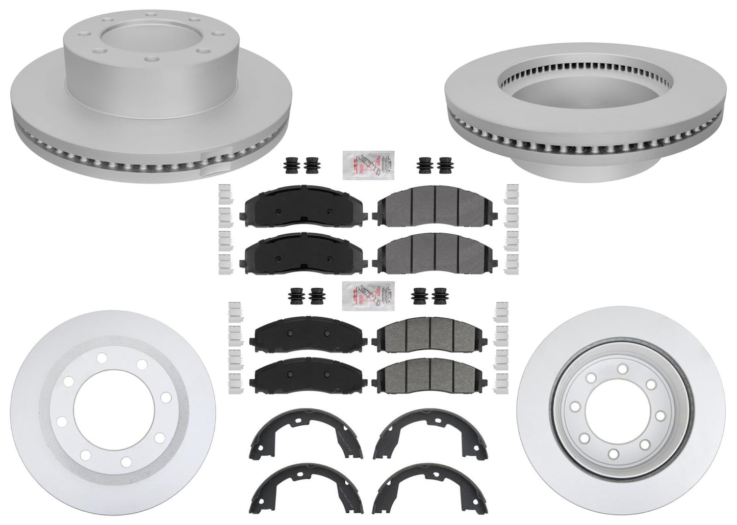 Front & Rear Disc Brake Rotors Pads for 4x4 4WD Ford F250 Super Duty 2023-2025
