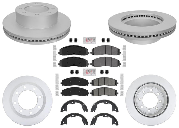 Front & Rear Disc Brake Rotors Pads for 4x4 4WD Ford F250 Super Duty 2023-2025