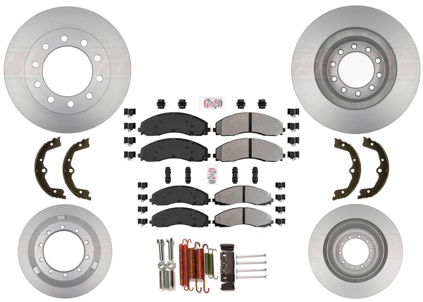 Front Rear Disc Brake Rotors Brake Pads for Ford F450 Super Duty 4x4 2017-2022