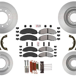 Front Rear Disc Brake Rotors Brake Pads for Ford F450 Super Duty 4x4 2017-2022