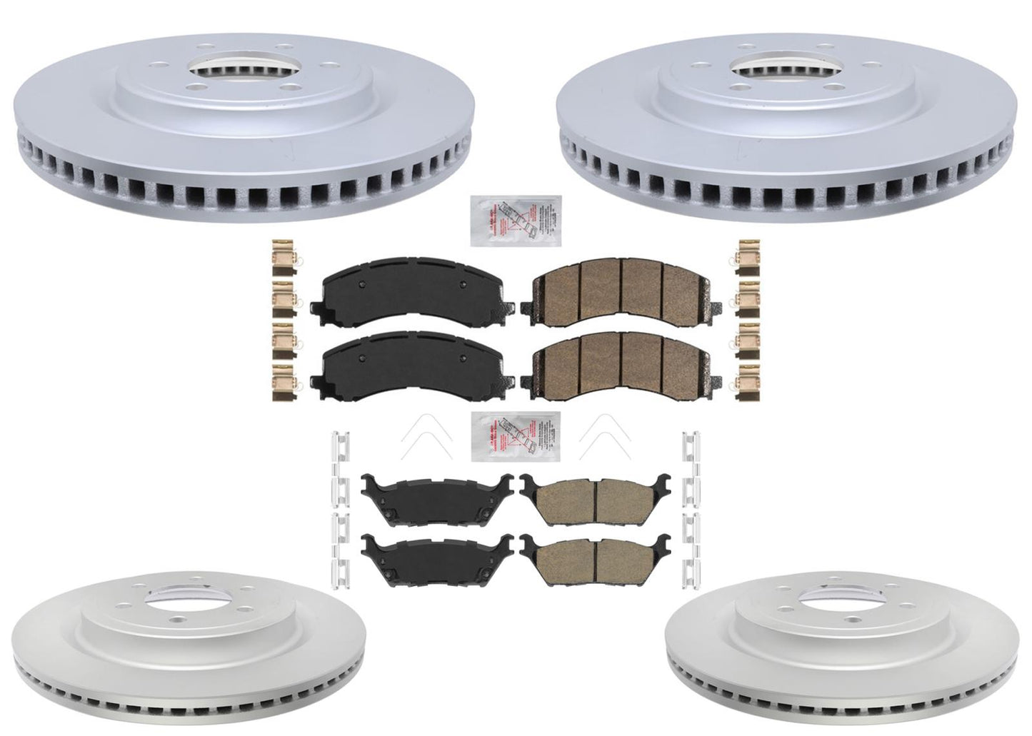 Front & Rear Disc Brake Rotors & Pads For Ford F-150 Lighting 2022 2023 2024