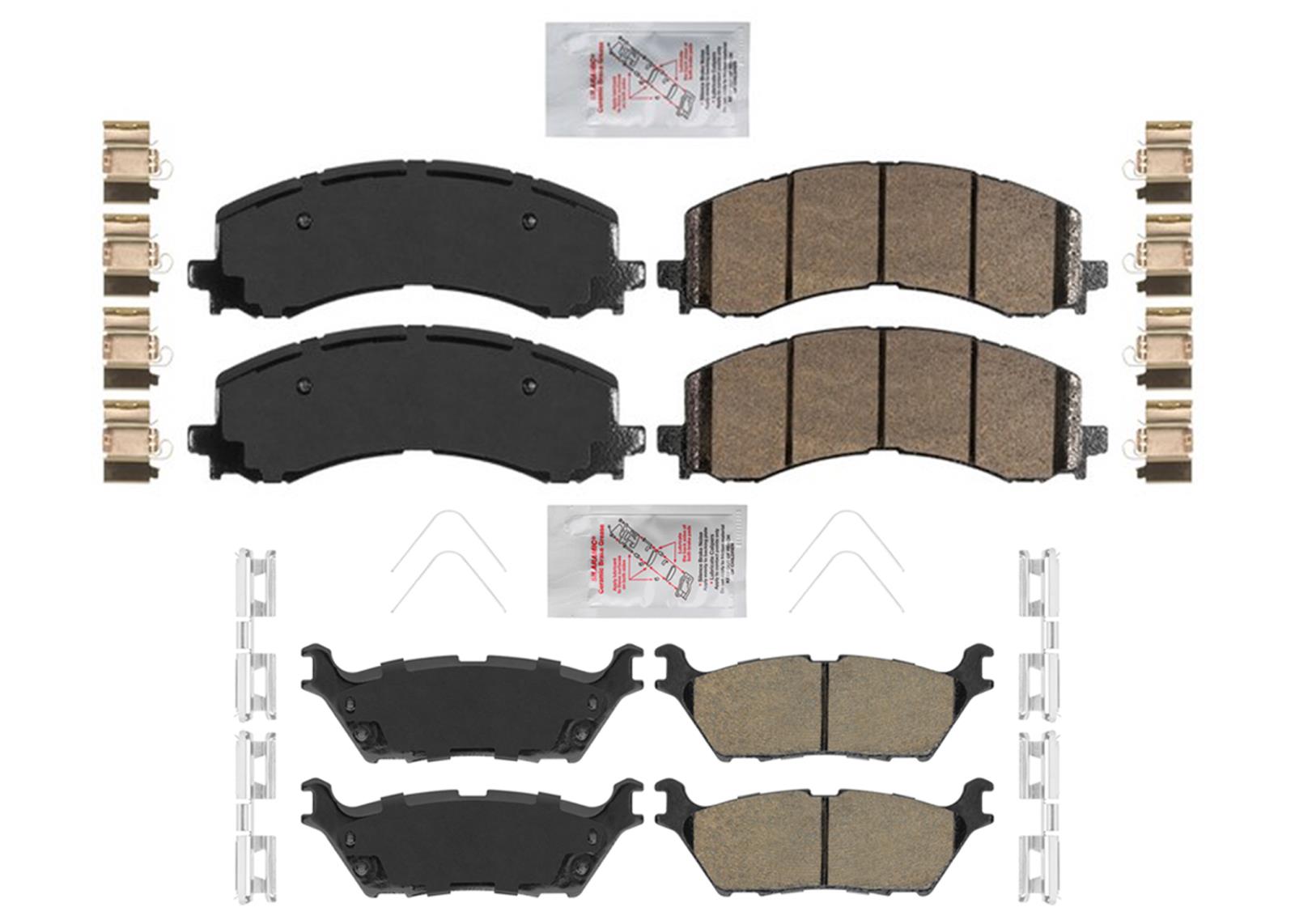 Front & Rear Ceramic Disc Pads For Ford F-150 Lighting 2022 2023 2024