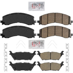 Front & Rear Ceramic Disc Pads For Ford F-150 Lighting 2022 2023 2024