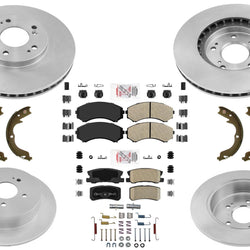 Disc Brake Rotors Brake Pads Parking Shoe for Mitsubishi Endeavor 2004 2008 2011