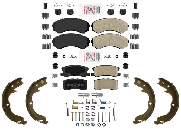 Front Rear Disc Brake Pads Parking Shoe for Mitsubishi Endeavor 2004 2008 2011