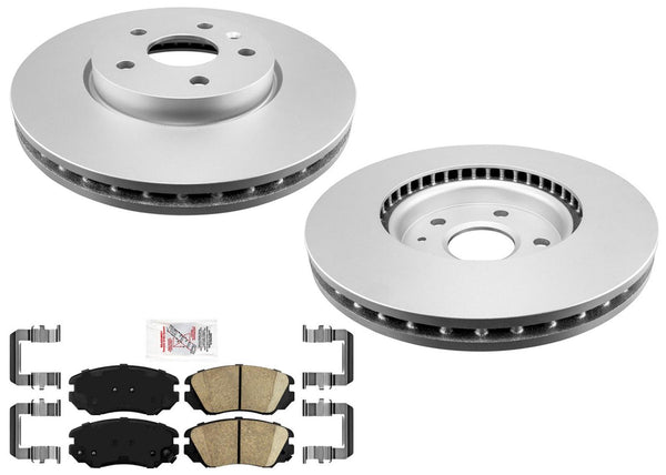 321MM Front Brake Rotors & Ceramic Brake Pads For Chevrolet Malibu 2013-2016