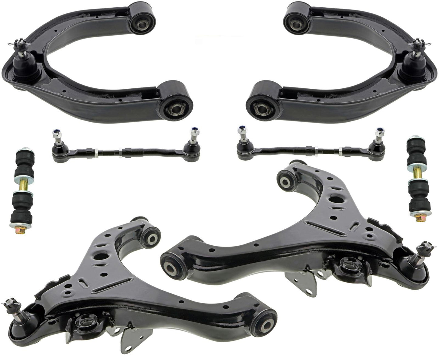 Mevotech Front Lower & Upper Control Arms Tie Rods & Links For NV2500 2012-2021