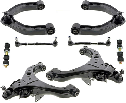 Mevotech Front Lower & Upper Control Arms Tie Rods & Links For NV2500 2012-2021