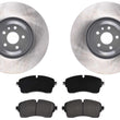 Front Coated Disc Brake Rotors & Brake Pads for Land Rover Discovery Sport 2020