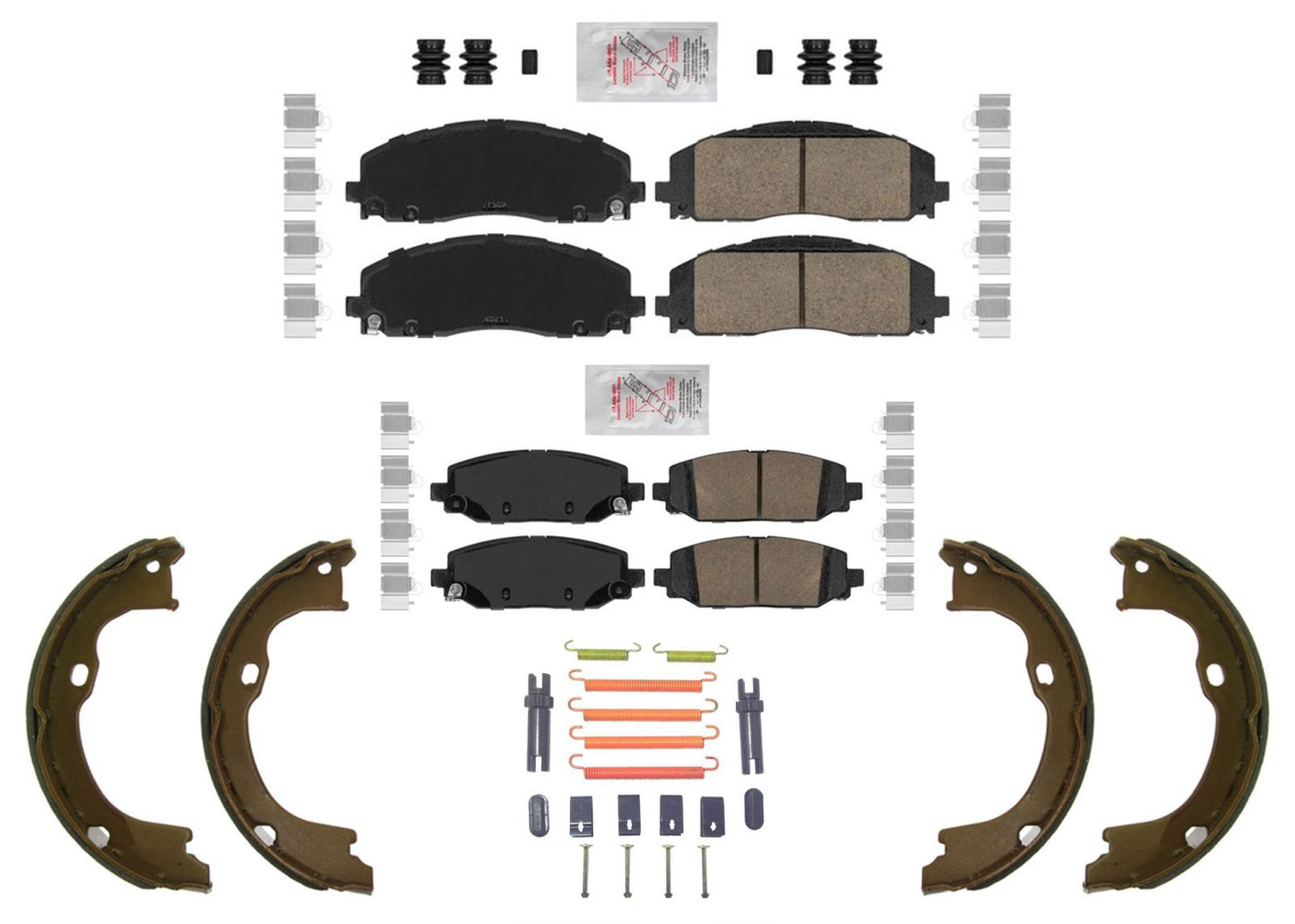 For 2018-2023 Jeep Wrangler Rubicon 392 342mm Rear Coated Brake Rotors Brake Pad