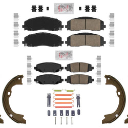 For 2018-2023 Jeep Wrangler Rubicon 392 342mm Rear Coated Brake Rotors Brake Pad