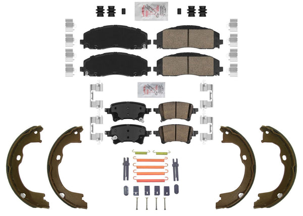 For 2018-2023 Jeep Wrangler Rubicon 392 342mm Rear Coated Brake Rotors Brake Pad