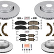 For 2018-2023 Jeep Wrangler Rubicon 392 342mm Rear Coated Brake Rotors Brake Pad