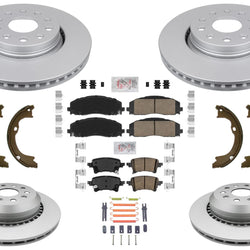 For 2018-2023 Jeep Wrangler Rubicon 392 342mm Rear Coated Brake Rotors Brake Pad