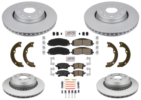 For 2018-2023 Jeep Wrangler Rubicon 392 342mm Rear Coated Brake Rotors Brake Pad