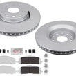 Front Disc Brake Rotors & Galvanized Pads For Jeep Gladiator 2021 2022 2023 2024