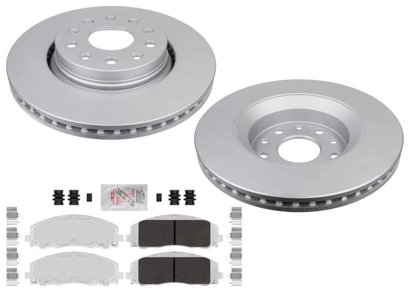 Front Disc Brake Rotors & Galvanized Pads For Jeep Gladiator 2021 2022 2023 2024