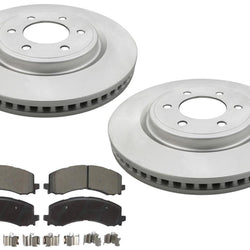 Front Coated Brake Disc Rotors Brake Pad Set for Ford Expedition 2022 2023 2024