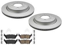 Rear Coated Brake Disc Rotors Brake Pad Set for Ford Expedition 2022 2023 2024