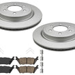 Rear Coated Brake Disc Rotors Brake Pad Set for Ford Expedition 2022 2023 2024