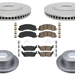 Coated Disc Rotors Galvanized Brake Pad Set for Ford Bronco Raptor 2022-2024
