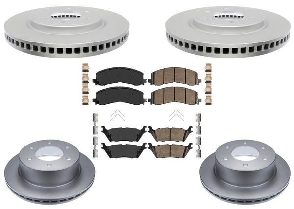 Coated Disc Rotors Galvanized Brake Pad Set for Ford Bronco Raptor 2022-2024