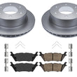 Rear Coated Disc Rotors Galvanized Brake Pads for Ford Bronco Raptor 2022-2024